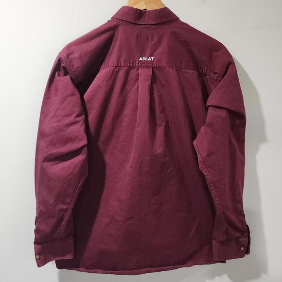 Ariat Team Logo Twill Button Down Long Sleeve Western Cowboy Rodeo Mens Medium - Picture 3 of 6